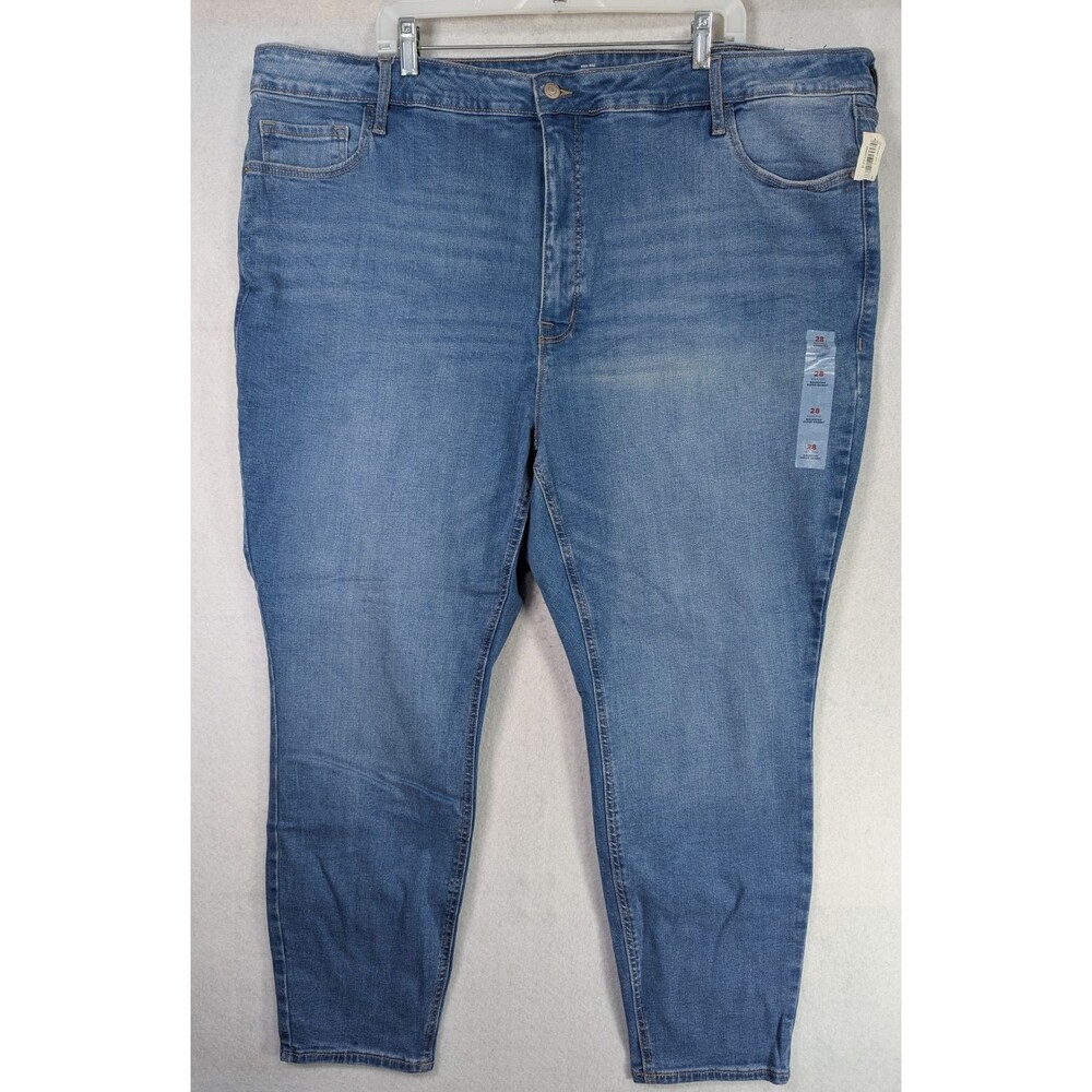 Old Navy - High Rise Rockstar Super Skinny Stretch Denim Blue Jeans - Size 28
